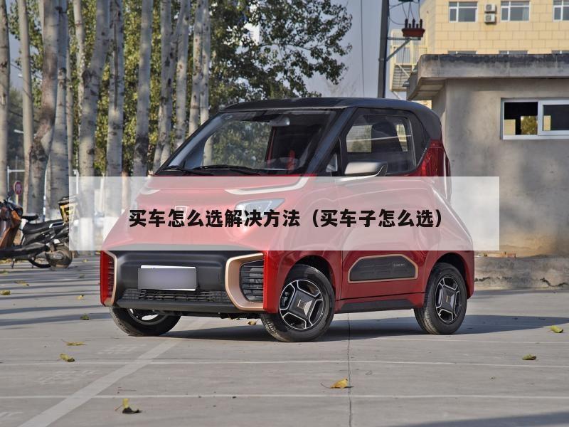 买车怎么选解决方法（买车子怎么选）