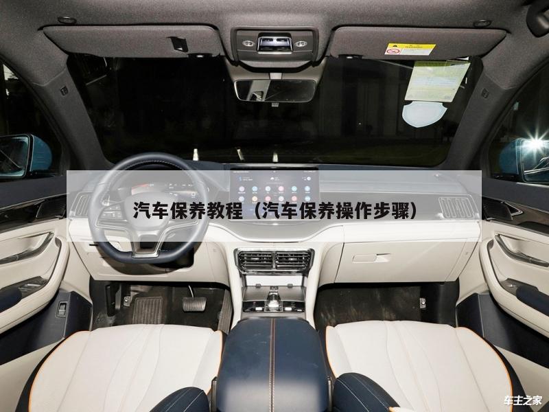 汽车保养教程（汽车保养操作步骤）