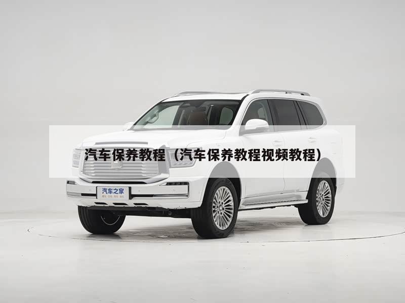 汽车保养教程（汽车保养教程视频教程）