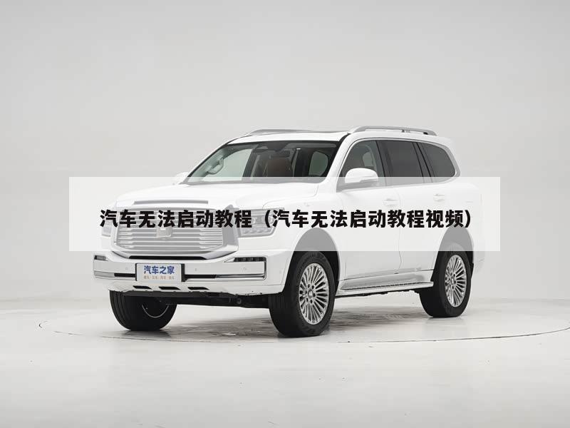 汽车无法启动教程（汽车无法启动教程视频）